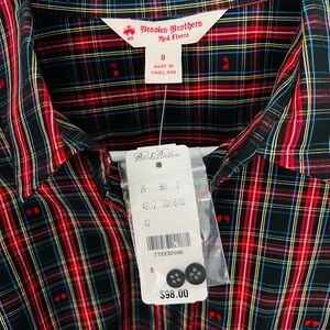 *NWT Brooks Brothers* Red Fleece Plaid Dress